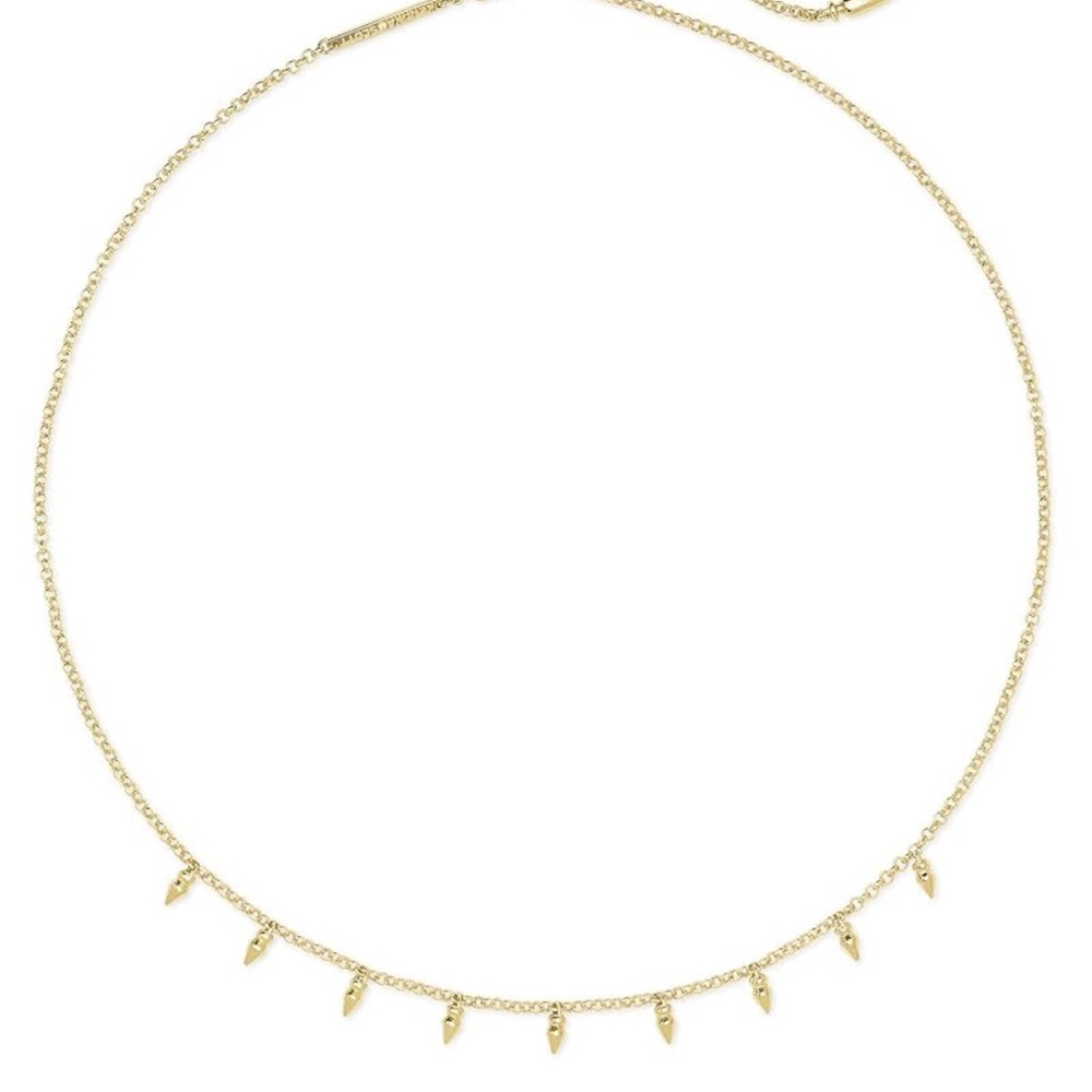 Kendra Scott Addison Adjustable Length Choker Necklace in Gold - Picture 5 of 7